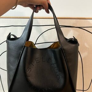 Stella McCartney Black Tote with Gold Hardware